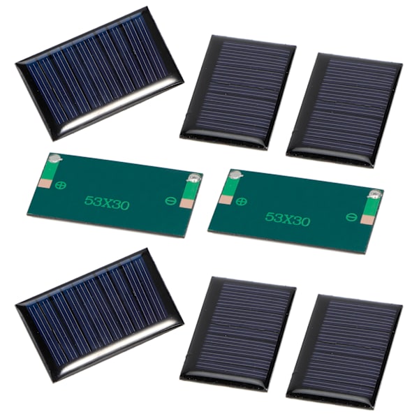 8 kpl 30 mA 5 V:n miniaurinkokennoa, aurinkopaneeli, DIY-aurinkoepoksilevy, sähkölelujen materiaalit, aurinkokennojen laturi