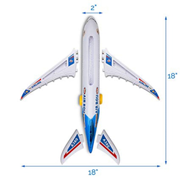 Elektrisk flygplansleksak för barn med ljus och ljud - perfekt för pojkar och flickor