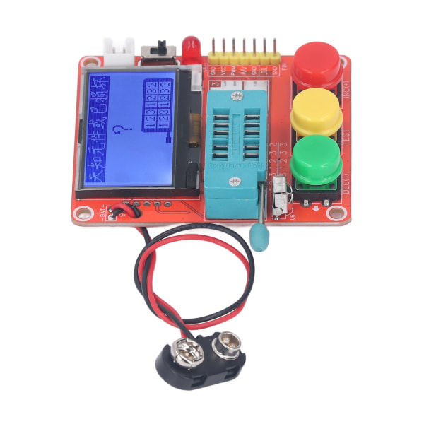 LCR T4 MINI Z DIY Transistor Tester PCB Diode Triode Kapacitansmåler 9V med LCD Grafisk Display