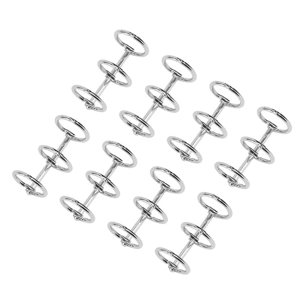 Pärmringar Återanvändbara 3 Hål Galvaniserad Metall DIY Handkonto Papper Lösblad Bindningsringar Silver