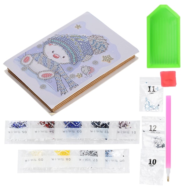 Timanttimaalausvalokuva-albumi Söpö lumiukko-kuvio DIY-timanttikuvakirja Syntymäpäivälahja