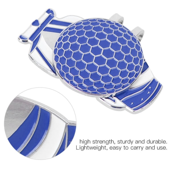 Bærbar letvægts golfboldmarkeringsværktøj Metalhatteclipsmarkør Øvetilbehør blå