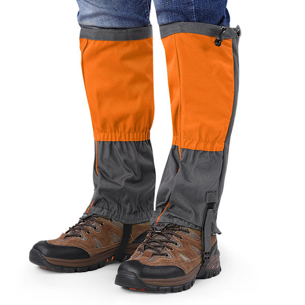 1 Par Utomhus Vattentät Sport Klättring Vandring Legging Damasker Sko Stövlar Cover Orange