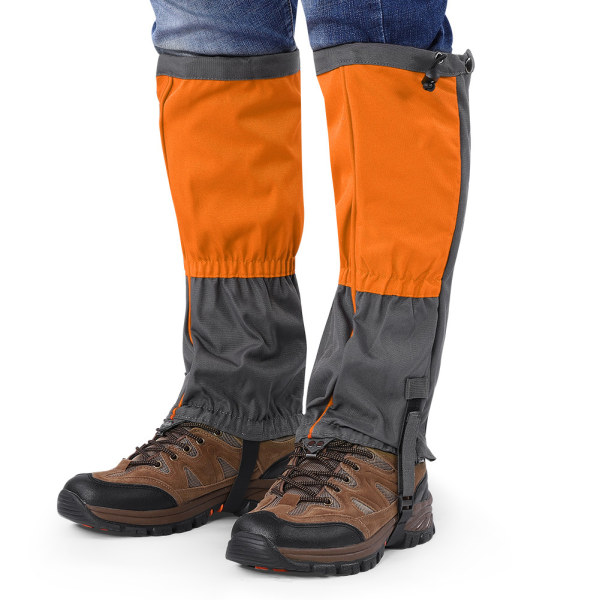 1 pari ulkokäyttöön vedenpitävä urheilukiipeily vaellus legging säärystimet kengät saappaat cover oranssi
