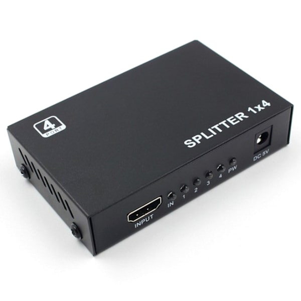 HD Multimedia Interface Splitter 1 ind 4 ud Plug and Play HD Multimedia Interface Switcher til projektorer DLP LCD HDTV'er