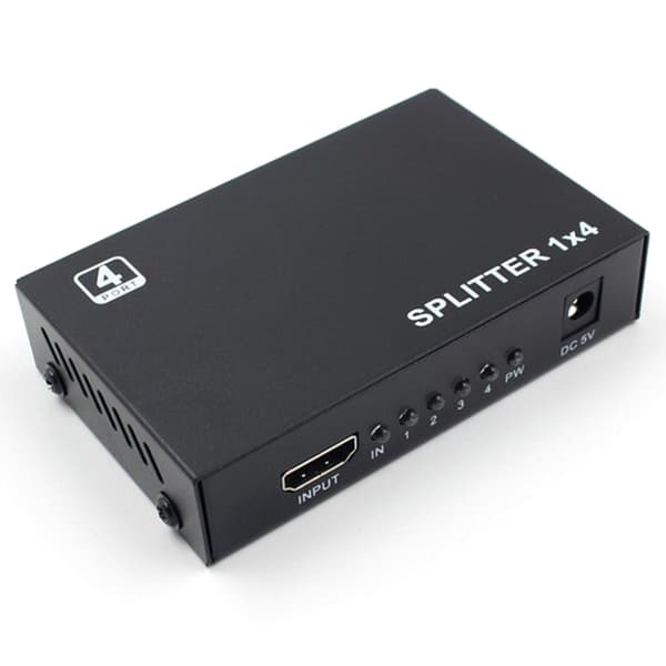 HD Multimedia Interface Splitter 1 inn 4 ut Plug and Play HD Multimedia Interface Switcher for Projektorer DLP LCD HDTV-er