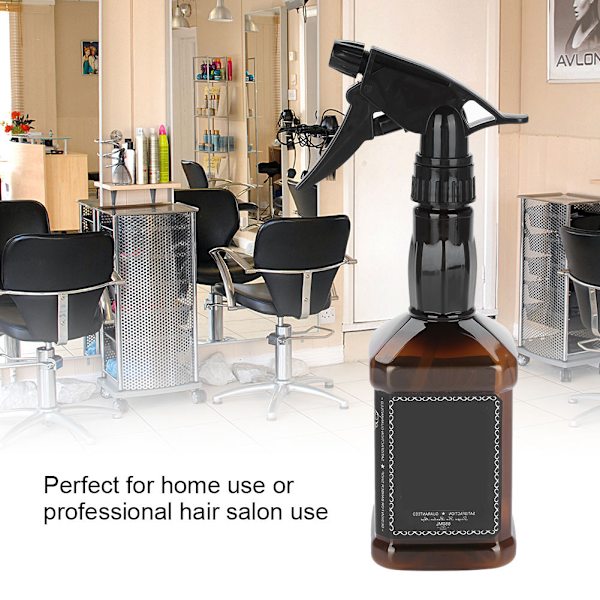 650 ml Frisörsprayflaska Salon Barber Hair Tool Påfyllningsbar vattensprutflaska Brun