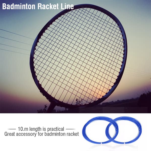 10m Slitstark Nylon Hög Flexibilitet Badminton Racket Stränglina (Blå)