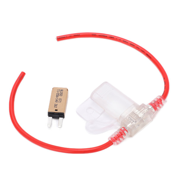 31,5 cm bilsikringstrådsholder vandtæt 12AWG med automatisk nulstilling 5A sikring TPE+PVC til RV Yacht Truck