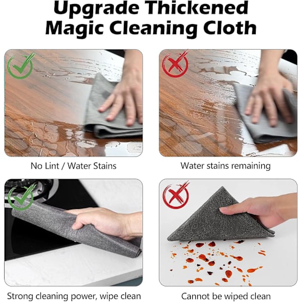 Black Magic rengöringsduk - 5-pack | Ultraabsorberande mikrofiberhanddukar | Inga spår | Återanvändbar & för alla ändamål