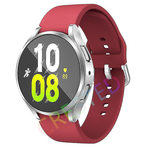 Sportarmband i silikon till Samsung Galaxy Watch 5/4/Pro, Watch4 Classic - 44mm/40mm/45mm/46mm/42mm Galaxy Watch 4 40mm vinröd