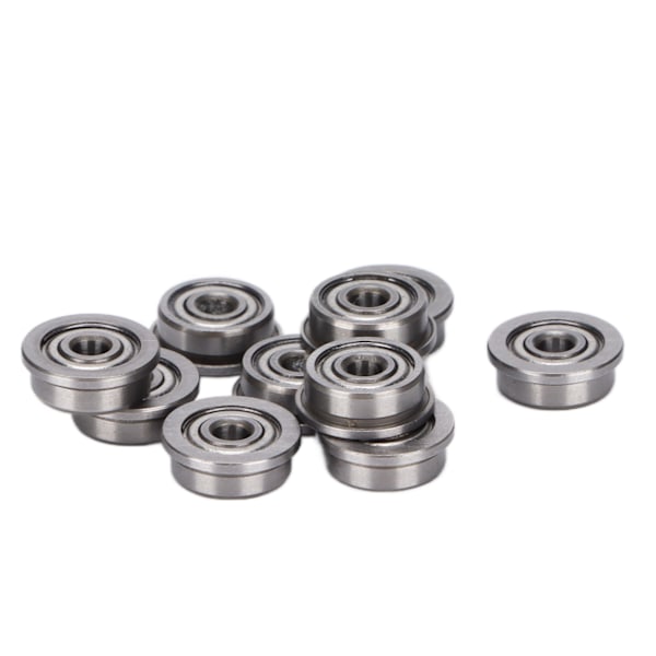 10 stk. flanget kuglelejer grå holdbare miniature metal dobbelt afskærmede kromstål lejer til 3D-printer
