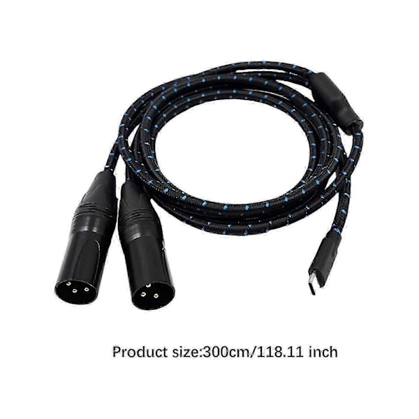 Type C - 2 XLR 3-nastainen Type C - XLR uros-uros USB C - 2 XLR uros 50cm 300cm