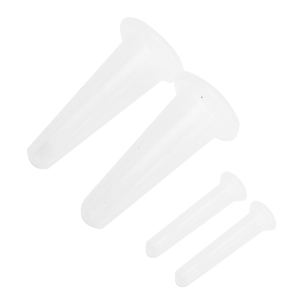 4 stk. silikone massagekop fugtabsorptionskrukke ansigtskop kropssundhedspleje hvid 2 stor 2 lille