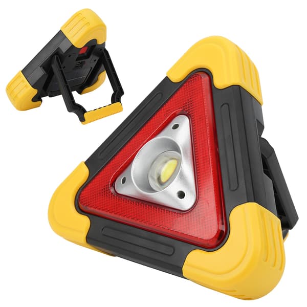 Bilvarseltrekantlampe Nød Multifunksjon Arbeidslys Sikkerhetsblinkende Skilt