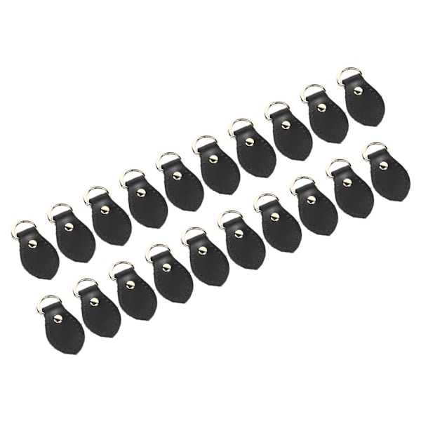 20 sæt læder D-ringe til pung Ægte læder D-ringe Pungfremstillingsudstyr til læder Crossbody-pung Craft Black