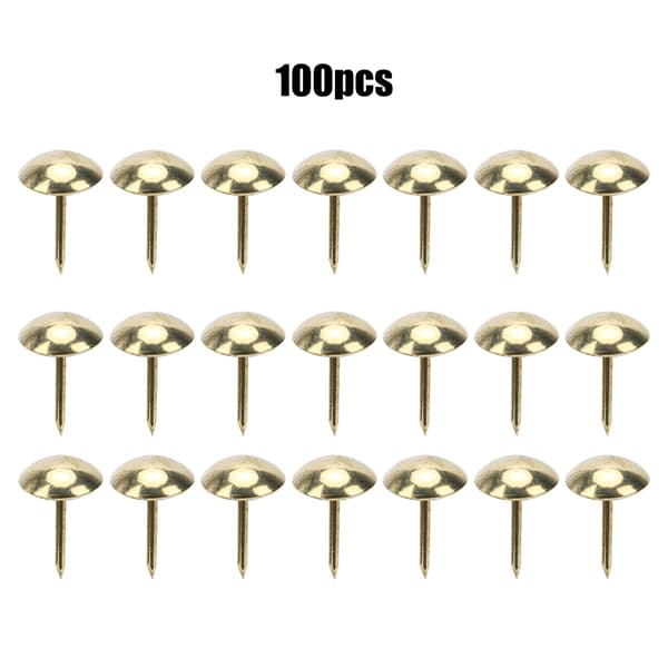 100 stk. møbelnitter Antik messing jern møbler dekorative tegnestift tilbehør 11x17mm Guld