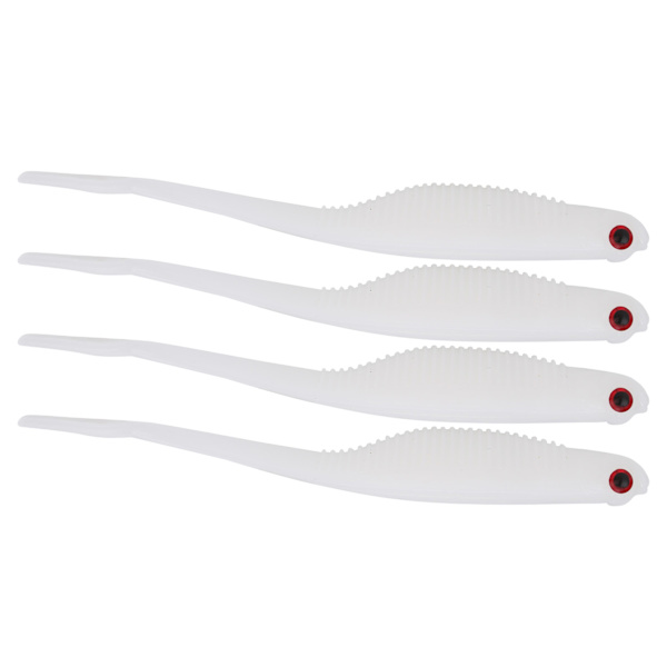 Gaffelhaleorm myk lokke 130 mm/7g Enkel dobbel farge kunstig bassagn fiskeutstyr Hvit