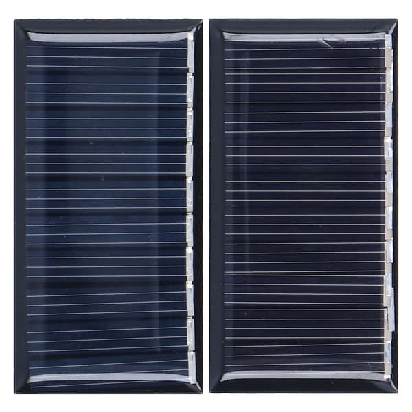 2 stk. Mini solcellepaneler 0,25W 5V Bærbare Mini polykrystallinske silisium værbestandige holdbare mye brukte mini solceller