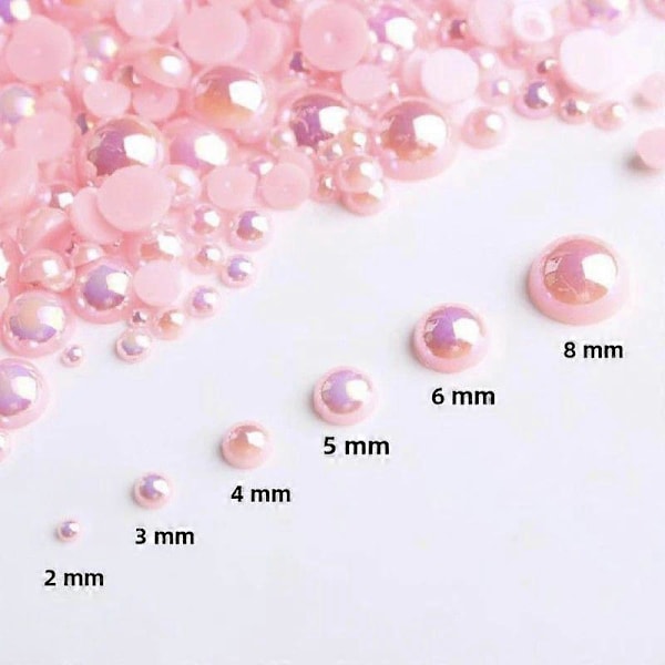 Kawaii kynsitaidekoristeet 3D-akryylikukilla ja helmillä DIY-kynsitaiteen manikyyrikoristeluun, kesätyyli type32-500kpl
