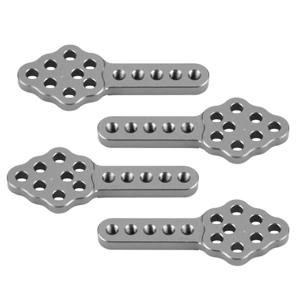 4 stk./sæt RC Bil Støddæmper Monteringsplade Justerbar Højde til 1/10 Crawler (Titanium Farve)