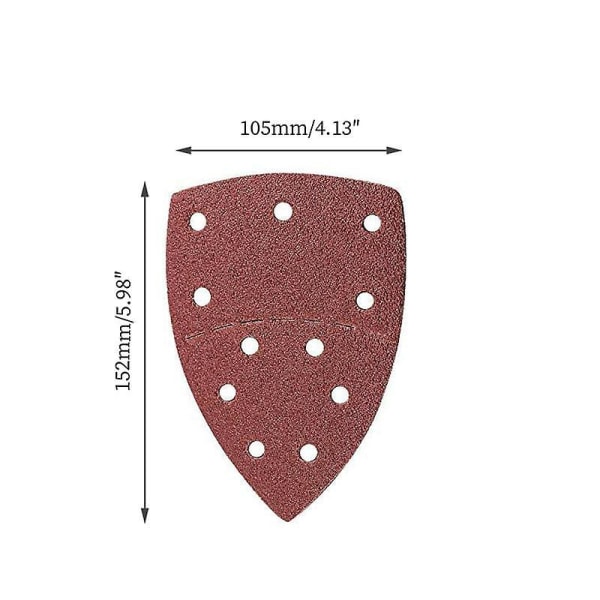 50 stycken 105 x 152 mm triangulära slipskivor