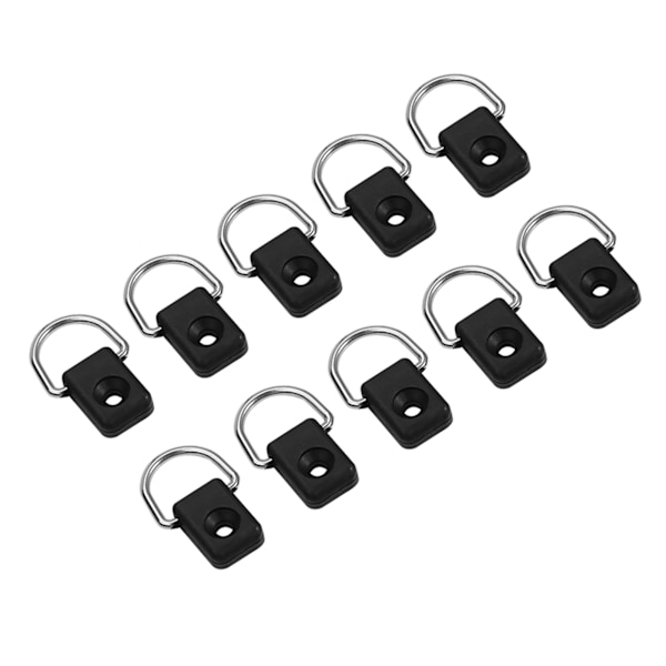 10 stk Svart Kano Kajakk Fiskerigging D Ring Med M6 Skruer For Bungee Kit Tilbehør