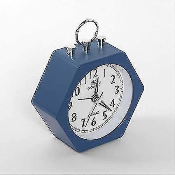 Alarm Sekskant Skrivebord Bordur Vækker Dig Lydløs Arbejde Perfekt Til Soveværelse Kontor Blå O_SZXM