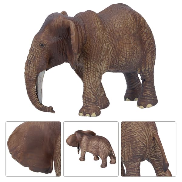 Naturtro Elefantmodel Høj Simulation Håndmalet Hun-elefant Legetøjsfigur Model Elefant