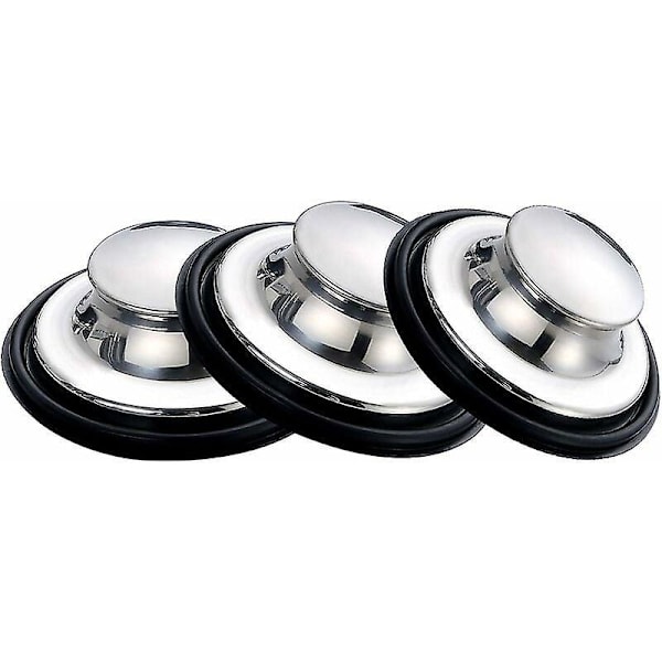 Diskproppar, Diskho i rostfritt stål, Stor bred kant 85 mm (3-pack)
