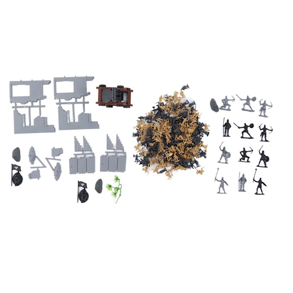 Sotilasmalli toimintahahmo DIY-linna Fort Castle Building Siege Model Toy Set syntymäpäivälahja lapsille