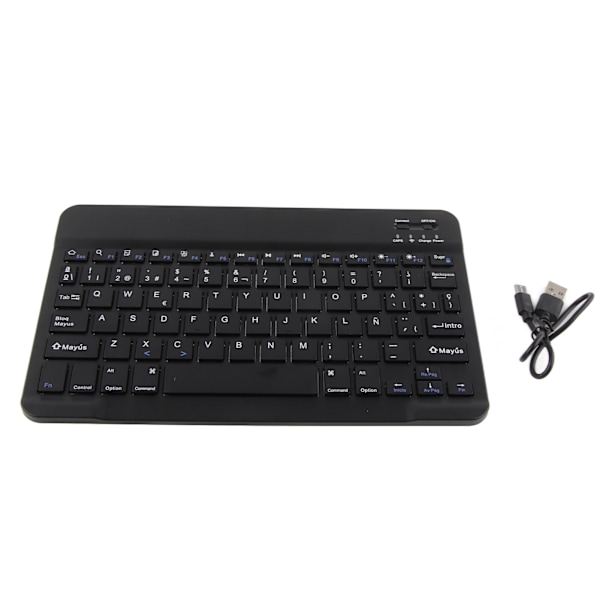 Mini Portabel Trådlöst Bluetooth 3.0 Spanskt Tangentbord Pekplatta för IOS/Android