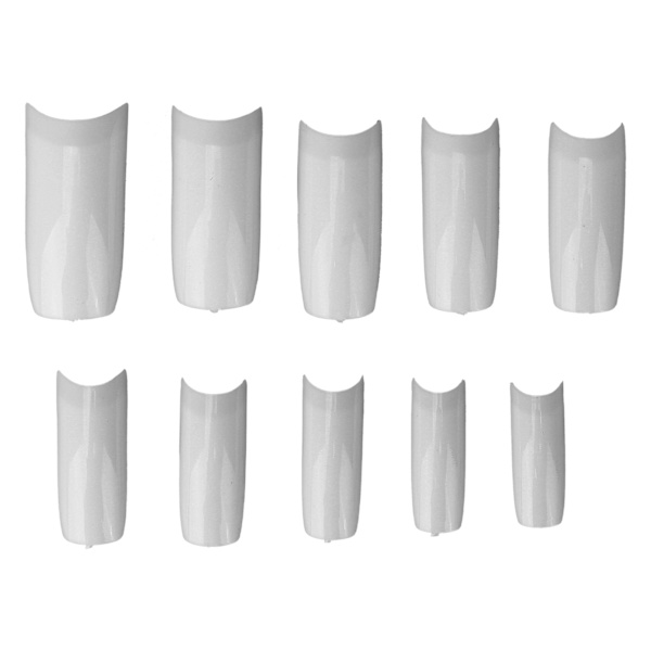 10 stk Professionel neglespids Hjemmesalon Bærbar Kvinder falske falske neglesæt Manicureværktøj N5346-03 Transparent