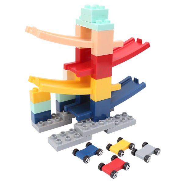 Sklie sporbyggeklosser Bil Barn Pedagogisk DIY Stor partikkel Puslespill Modell Leker