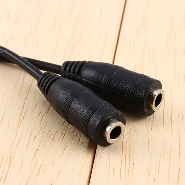 1 st 3,5 mm ljud Aux-kabel hane till 2x hona stereo förlängningssladd hörlurar Splitter