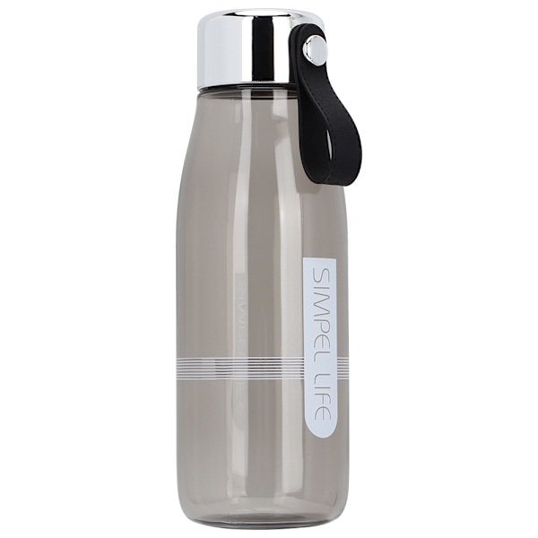 Bärbar enkel vattenflaska för utomhus- och inomhusbruk, rymdflaska, 480 ml (grå)