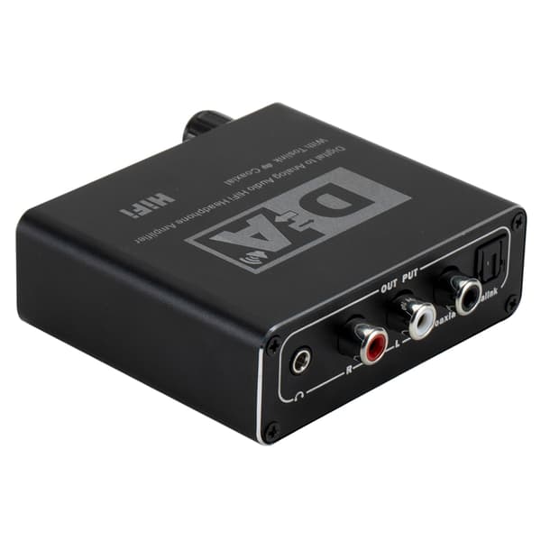 DAC-konverter Digital Optisk Koaksial Lydkonverter To-vejs Switch Lydadapter