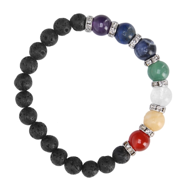 Naturlig vulkansk energi steinarmbånd Utsøkt Crystal Yoga Bead armbånd smykker for menn