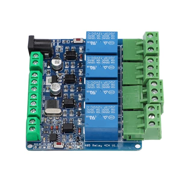 4-kanals relæmodul 12V høj nøjagtighed switch input til RS485/TTL kommunikation