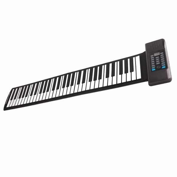 61 tangenter rullbart keyboardpiano MIDI-funksjon bærbart håndrullpiano med LED digitalt display 100‑240V EU-plugg