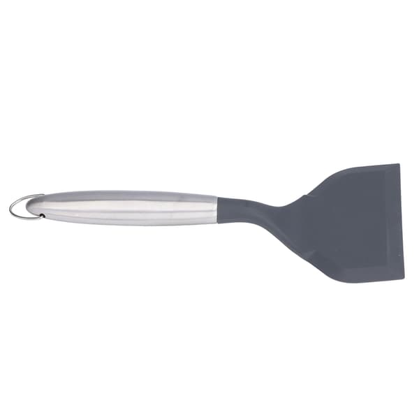 Bred stekspade i rostfritt stål för att förhindra att mat fastnar, köksstekspade för köket, grå (304#)