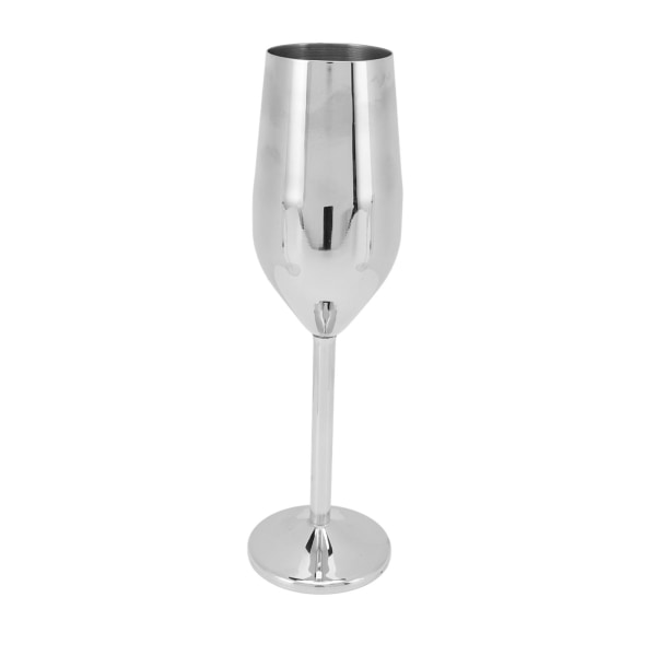 Vinglas i rustfrit stål, smuk og elegant metal champagne glas til middage, fester, sølv