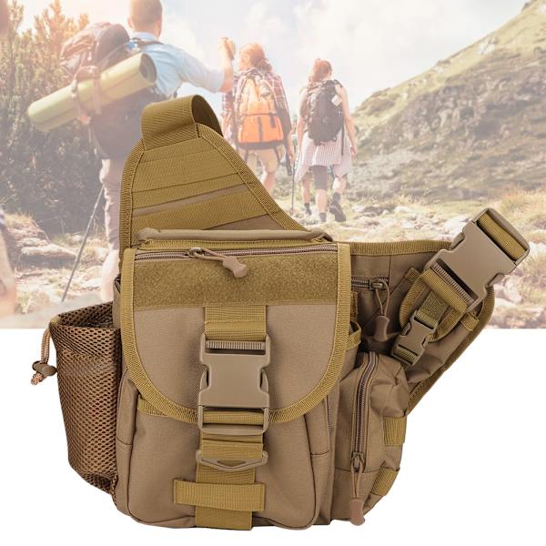 Utomhus vattentät sport Fanny Pack midjeväska påse för resecamping fiske (brun)