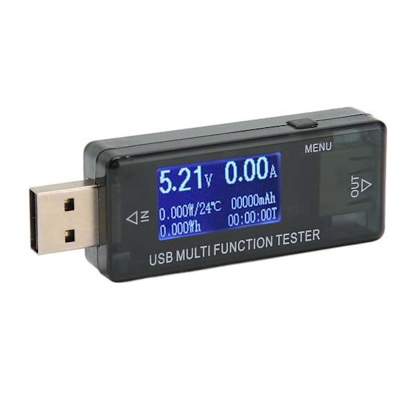 USB-testare Spänningsströmdetektering LCD-display Hög noggrannhet USB-effektmätare 0‑5,5A 4‑30V