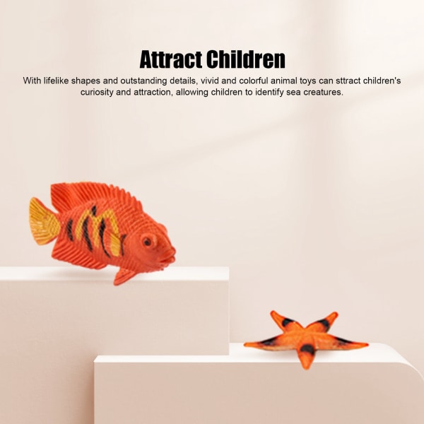 Pedagogisk havdyrlekesett - 50 stk Simulerte sjødyr