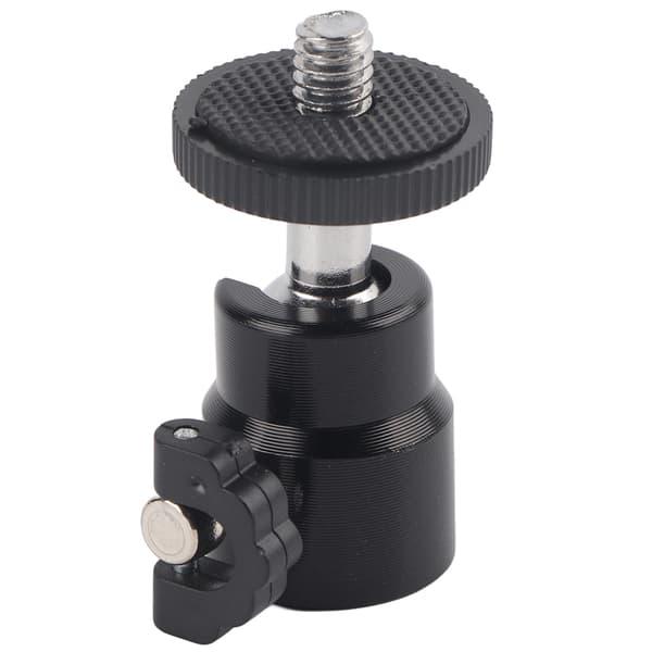Mini kuglehovedbeslag til DSLR-kamera videokamera - 360° rotation (sort)