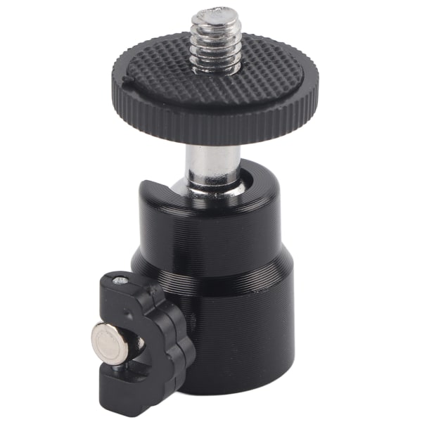 Mini kulehodefeste for DSLR-kamera videokamera - 360° rotasjon (svart)