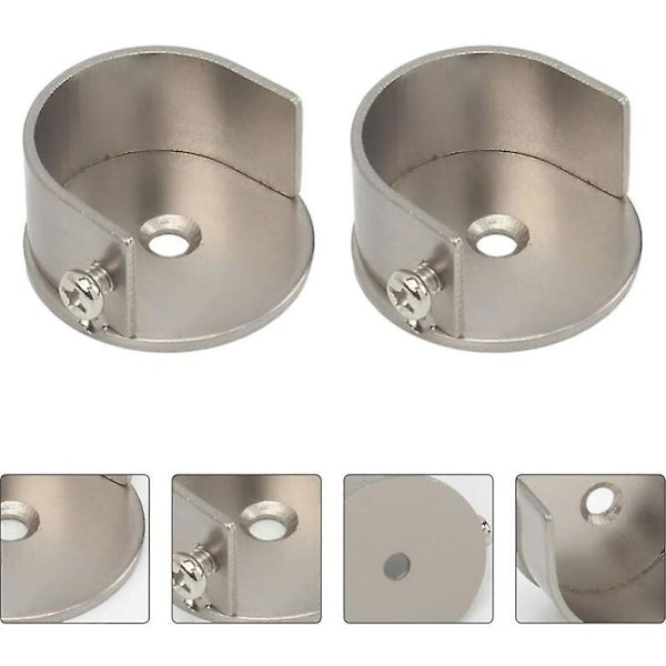 Helppo asentaa U-muotoinen metalliputken pidike 28 mm:n verhotangolle - 2 kpl
