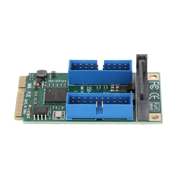 MINI PCI E till USB3.0 expansionskort 5 Gbps överföring 19 20PIN högkompatibilitet PCIe expansionskort för datorer