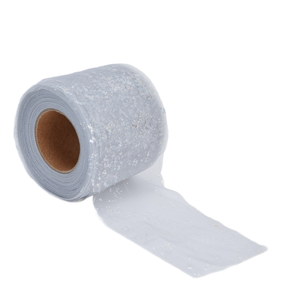 Tulle stof 25 meter 6cm polyester materiale letvægts bærbare tylle ruller til tøj dekoration grå
